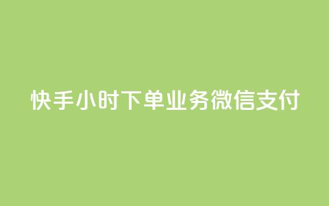 快手24小时下单业务微信支付 - 快手推出24小时下单功能支持微信支付! 第1张 快手24小时下单业务微信支付 - 快手推出24小时下单功能支持微信支付! 第1张